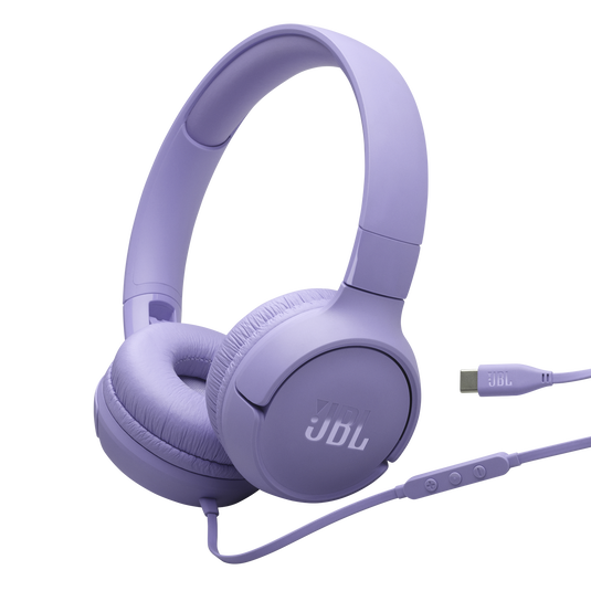 JBL Tune 520C USB-C - Purple - Hi-Res wired on-ear headphones - Hero image number null